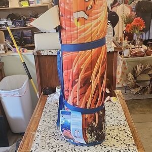 Vibrant Orange and Blue Yoga Mat